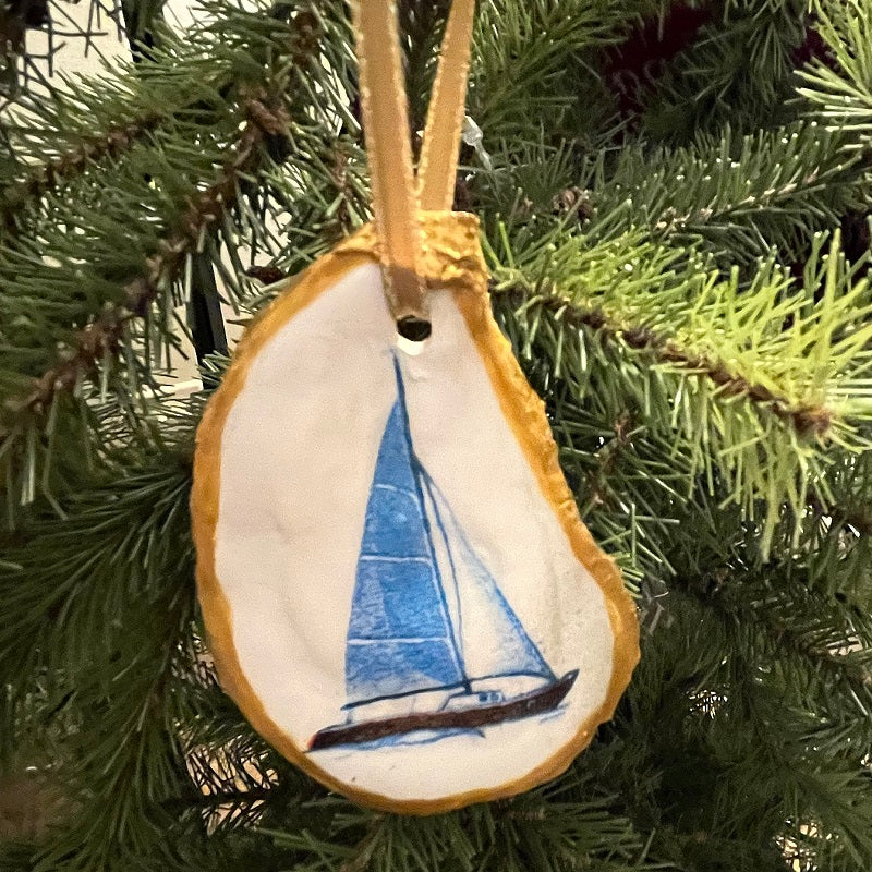 Gold Oyster Shell Ornament